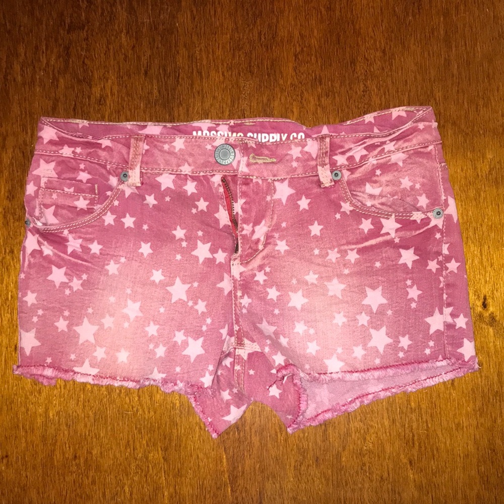 (Mossimo Supply Co) Red Denim Shorts w/ Stars